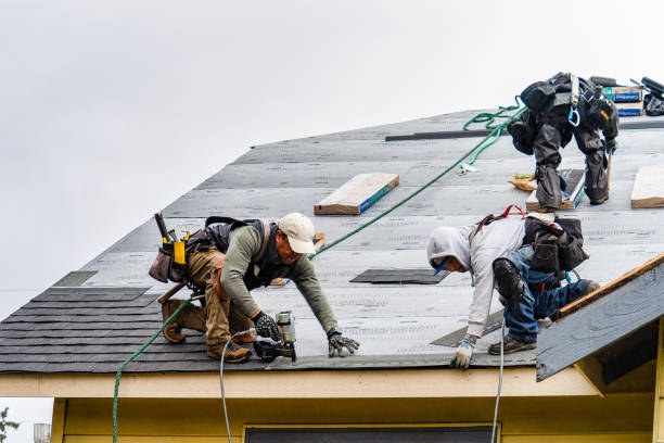 Professional Gutter Installation technician working in Elk, WA